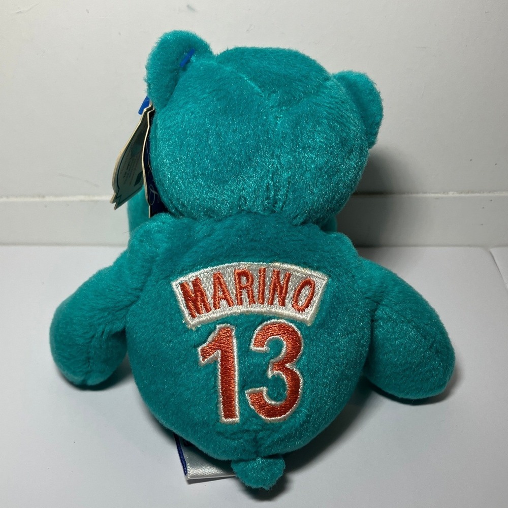 Limited Treasures NFL Pro Bears 1998 #13 Marino Miami Dolphins Blue Green Plush - Picture 2 of 5
